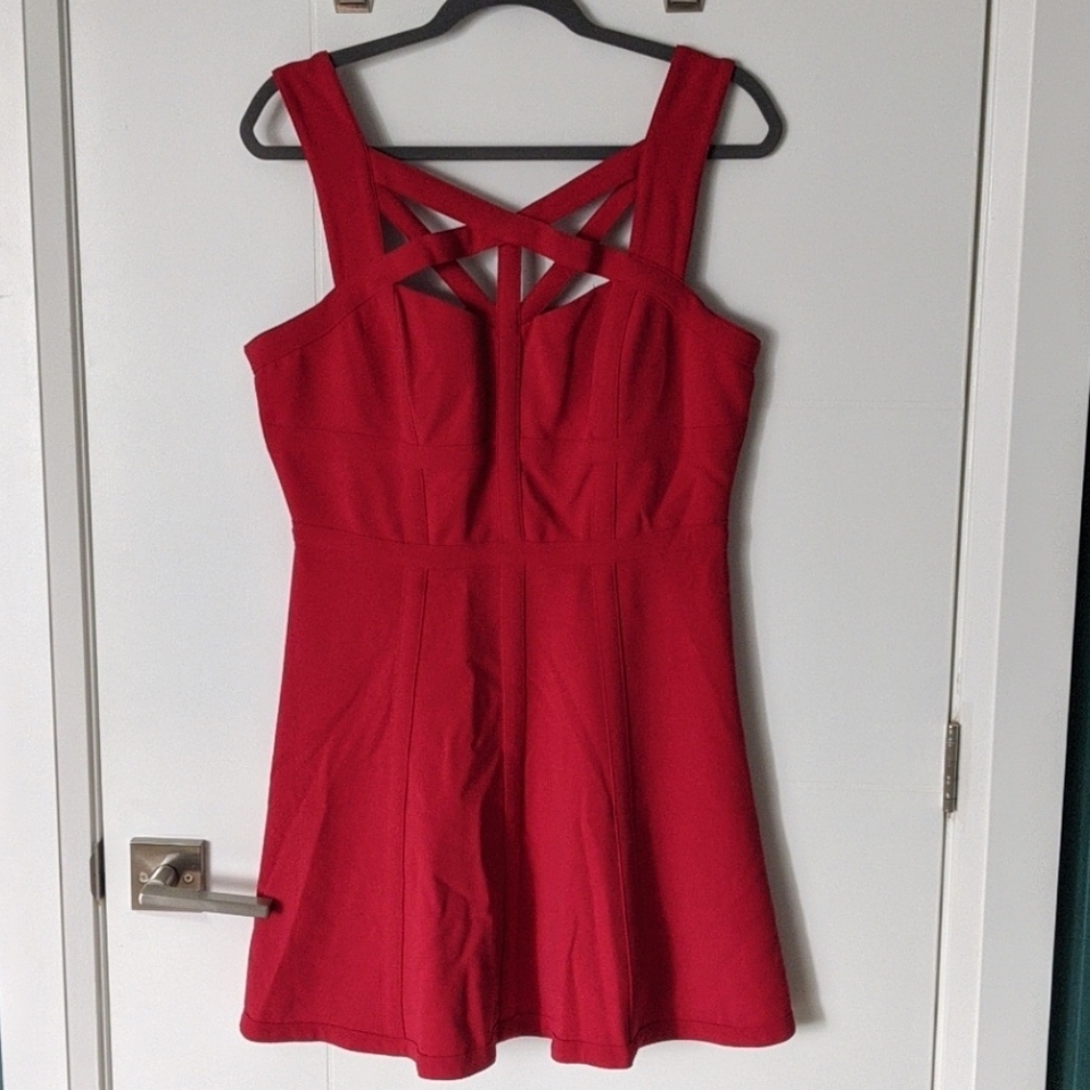 BCBG red "corset" dress